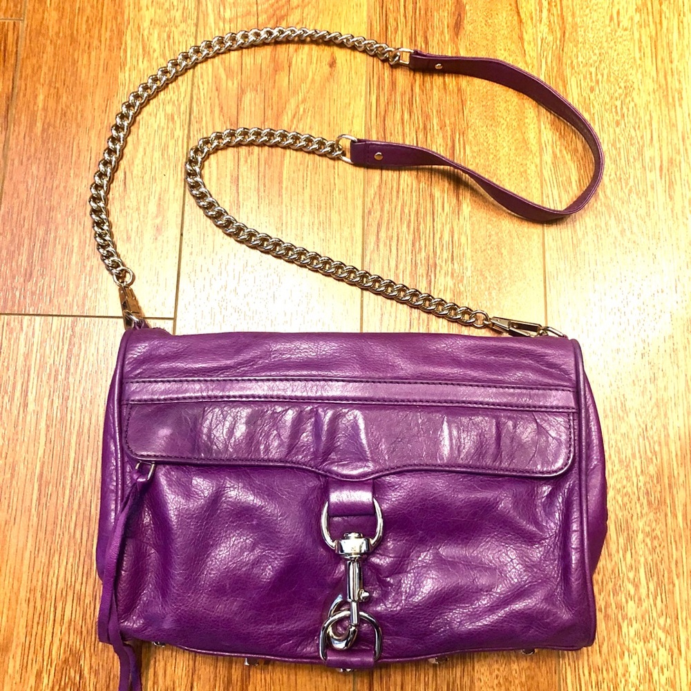 Rebecca Minkoff Purple Leather Crossbody Handbag